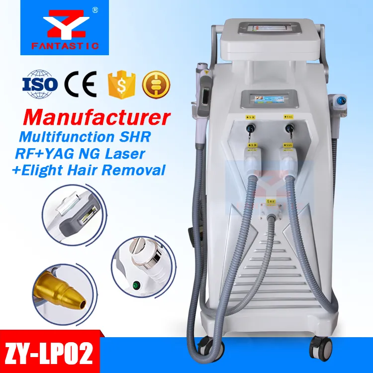 5 I 1 Multifunktion Strong Energy Opt IPL Laser Hårborttagning ND YAG LASER TATTOO Removal Beauty Machine Iplrf ND Yage-Light Salon Spa Equipment