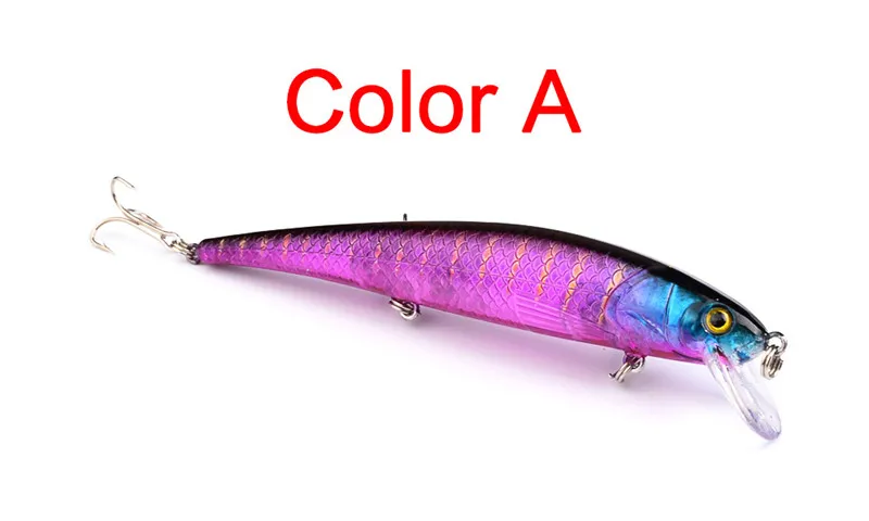 Yüksek Quanlity Plastik Yapay Bas Swimbaits Balıkçılık Cazibesi 12.5 cm 17g Tatlısu Crankbaits Minnow Döküm Yem Olta Takımı