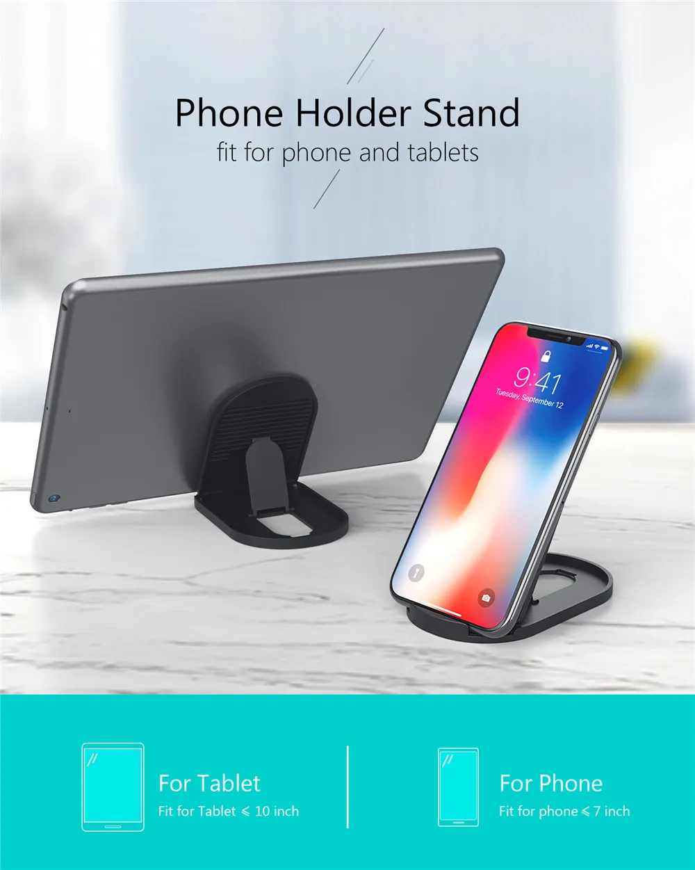 Universal Foldable Adjustable Plastic Desktop Lazy Stand Holder Folding Bracket Mini Holder Mount For Samsung S9 iphone X HTC Smartphone