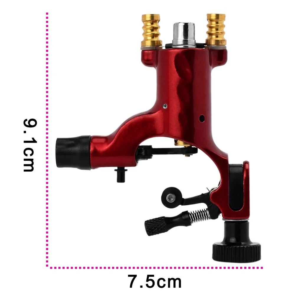 Atomus Profesional Tattoo Machine Kit Cartridge Gun Rotary Tattoo Machine för Shader och Liner Kits Tillför två gemensamma RCA-maskin