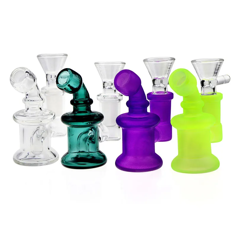 3,3 Zoll Becher Bongs 14 mm weibliche Gelenkglasöl -Bohrinseln Dicke Pyrex -Glasbongs Wasserrohre mit freien 14 -mm -Glasschalen