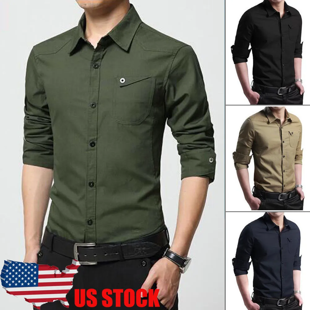 Turfound 2019 New Mens Formais Camisa Manga Longa Vestido Designer Luxo Camisas Regular Fit