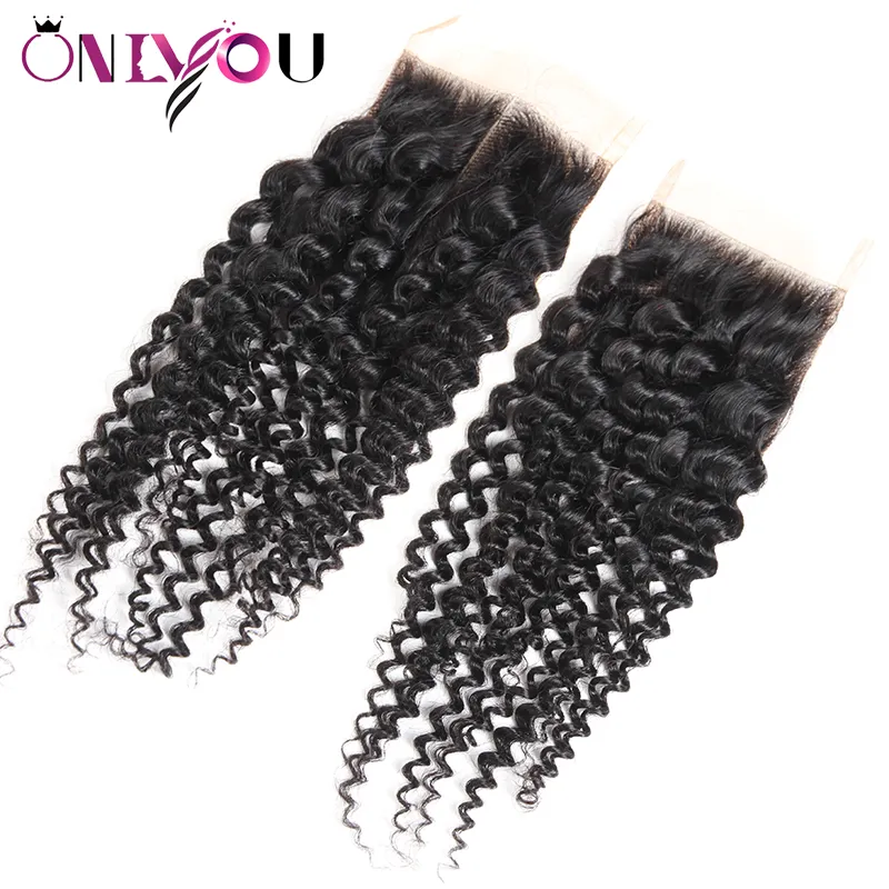 Flash Deals Malaysian Kinky Curly Virgin Hair Puckles с верхним кружевным закрытием извращенные кудрявые наращивания волос.