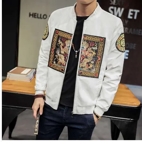 Spring Bomber Jacket Men 2018 New Fashion Chinese Long Pao Jackets Men Slim Fit Long Sleeve Casual Mens Coats Windbreaker 5XL M From 996 77 DHgate