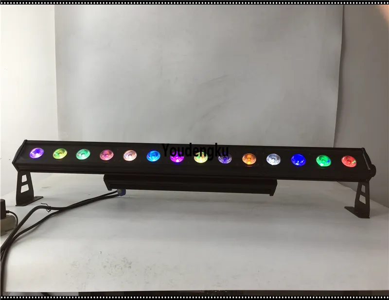 4 أجزاء flightcase 14x30 واط waterof led قطاع شريط ضوء led في الهواء الطلق الجدار غسل الصمام الجدار washer cob rgb