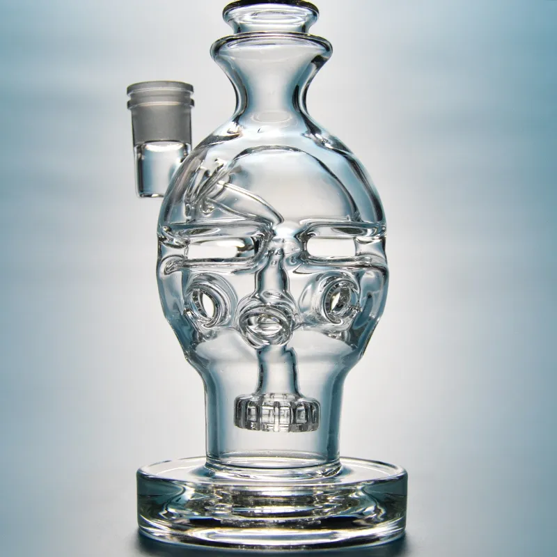 Fab Egg Recycler Bong Dab Rigs Vattenrör med 14mm kvartsband Duschhuvud PERC Vattenrör Glas Rökning Vatten Bongs MFE01-2