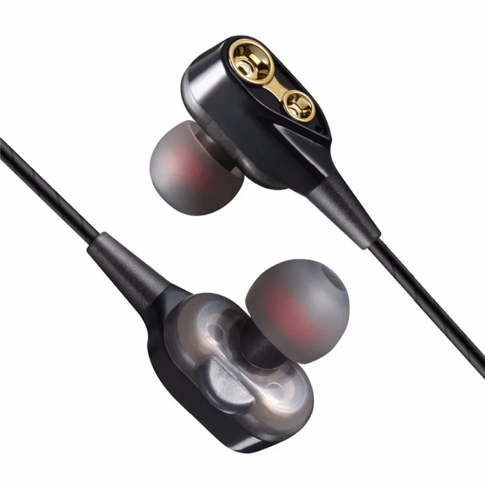 Earphone double top speaker