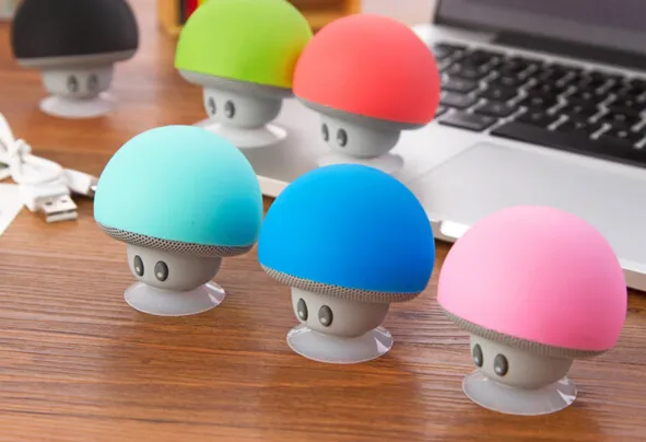 Mushroom Bluetooth Speaker Car Speakers with Sucker Mini Portable Wireless Handsfree Subwoofer DHL 2019