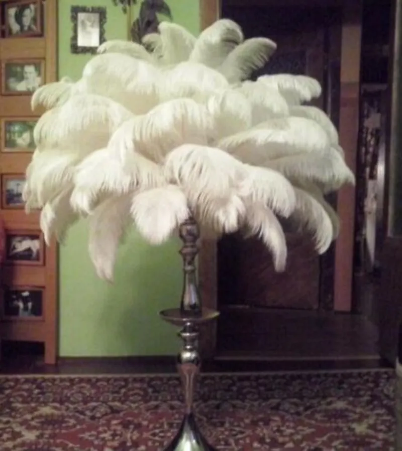 18-20 inch45-50cm white Ostrich Feather plumes centerpiece Party Decoration for wedding event decor festive decoration