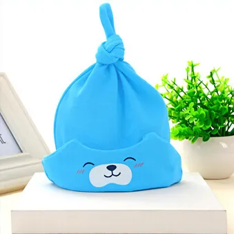 Newborn Baby Ear Protection Cap Cute Bear Air-conditioned Room hat Baby Hair Bows Hat Spring Autumn Winter Kids hat Many color MZ04