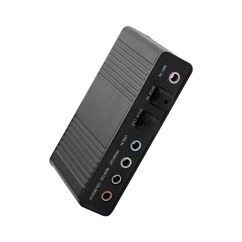 6 Channel USB 5.1 Audio Sound Card USB External Digital Optical SPDIF