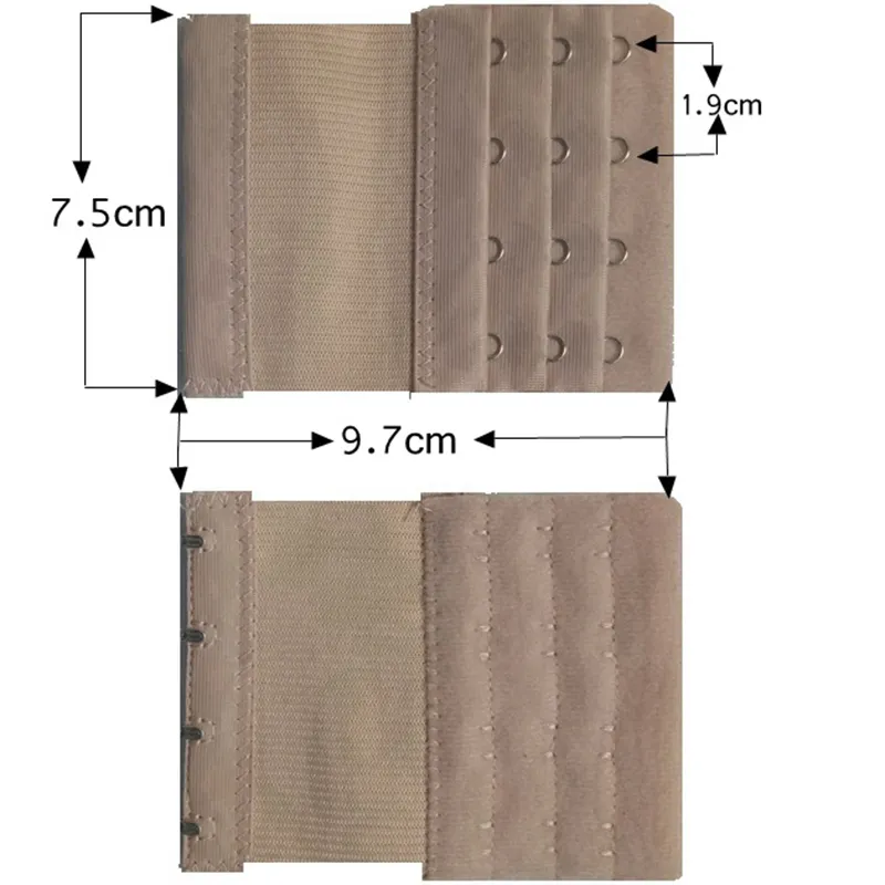 브래지어 익스텐더 스트랩 버클 익스텐션 3 행 4 후크 레이디스 브래지어 익스텐더 확장 스트랩 속옷 5 색