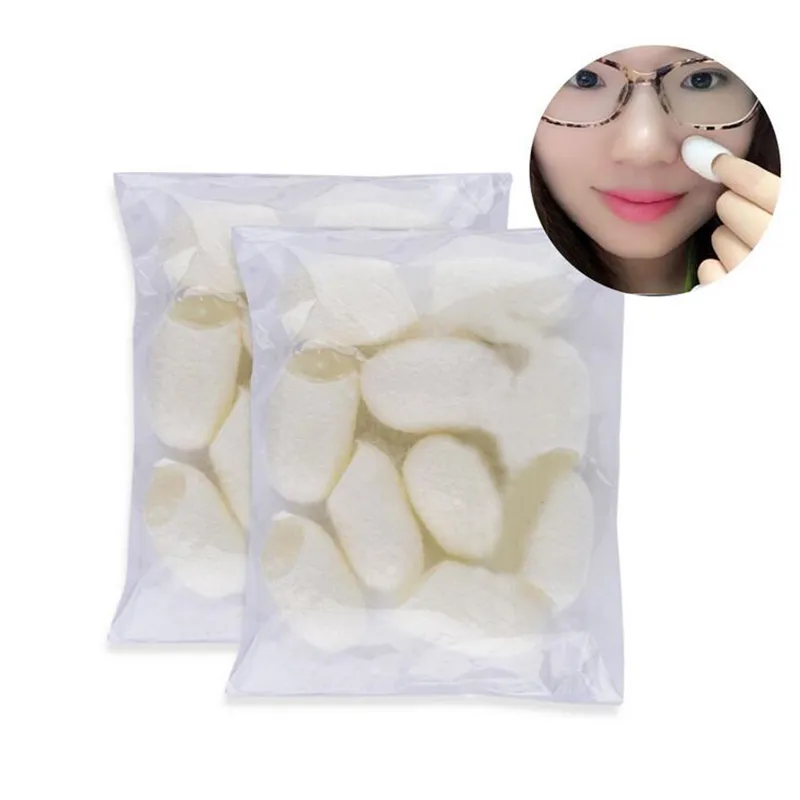 Wholesale Natural silk cocoon Ball Facial Cleanser Anti Aging Whitening blackhead Remover Skin Care Silkworm 