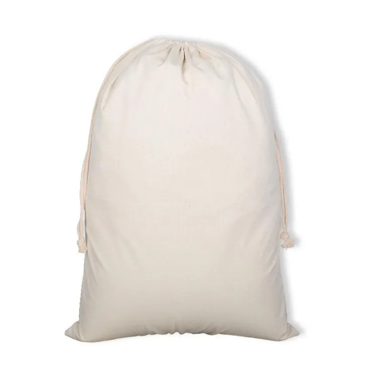 Saco de lona de algodão XMAS saco de presente de Natal em branco sacos de Natal feixe de bolso sacos em branco decorações de Natal SN2002