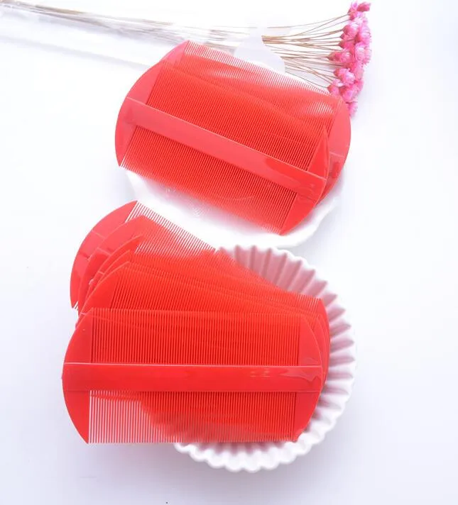 Cheap Whole plastic two side combs high quality lice comb women hair caring tools red yellow 1155cm5362951