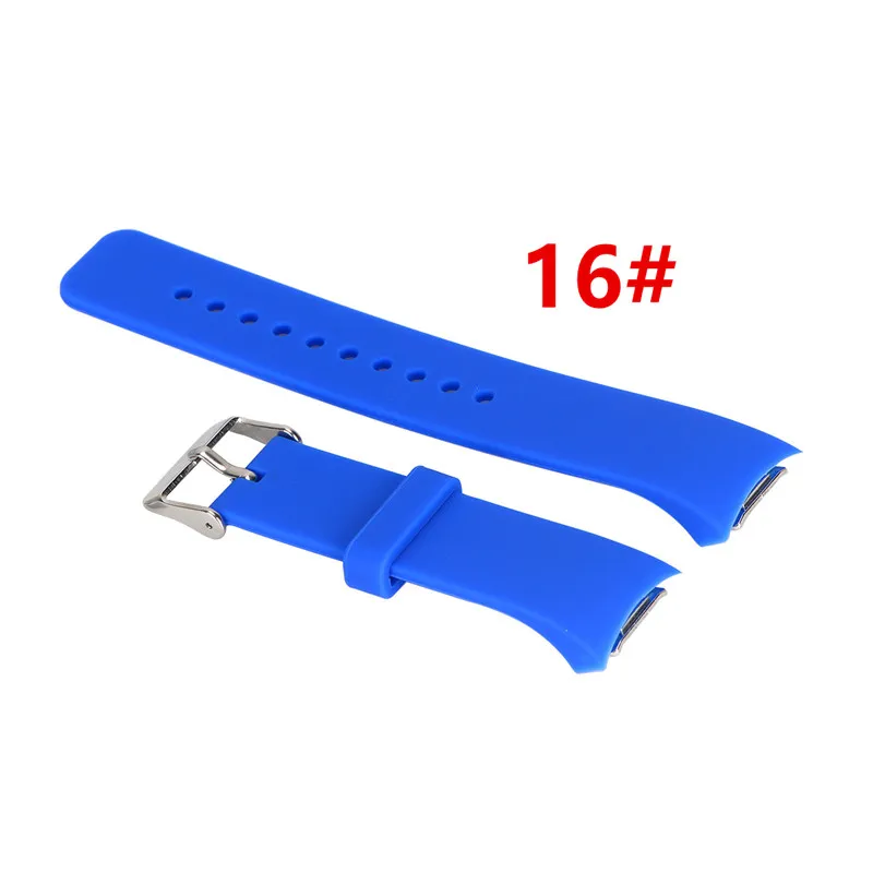 16 Cores Silicone Watch Band para Samsung Galaxy Gear S2 R720 R730 Banda Strap Sport Watch Replacement Bracelet SMR7206161338