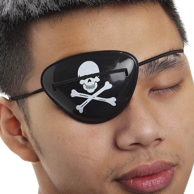Skull pirate eye patch Plastic monocular pirate eye patch COS and performance show Holiday decoration 4 styles Fancy dress eye mask