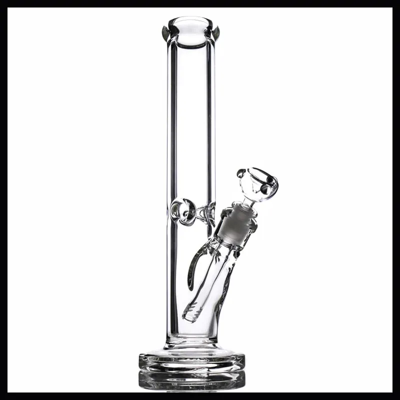 Super Heavy glass bong 14" 9mm thickness bongs Straight pipe with downstem bowl water big