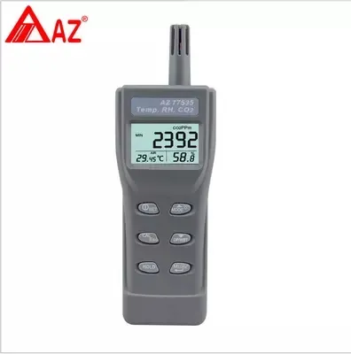 Gasanalysatoren AZ77535 Koolstofdioxidedetector CO2 Tester Monitor met temperatuur- en vochtpunten analysator