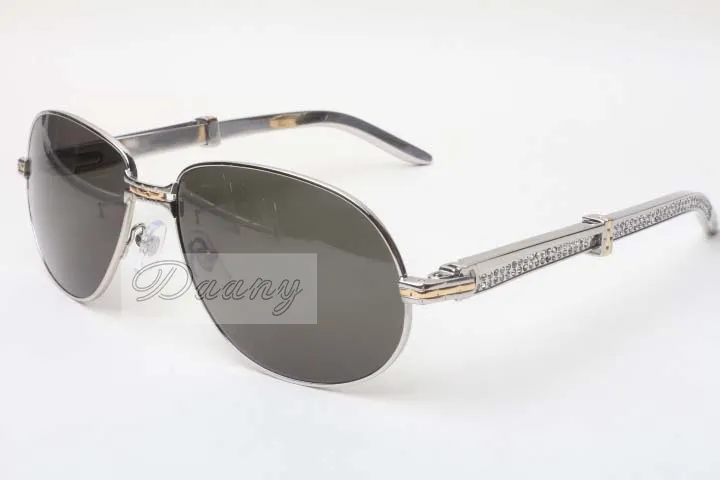Factory Outlet New Large Sunglasses Stylish Casual Men & Women Diamond Metal Legs Sunglasses 566 Advanced Sunglasses, Size: 61-16-140MM