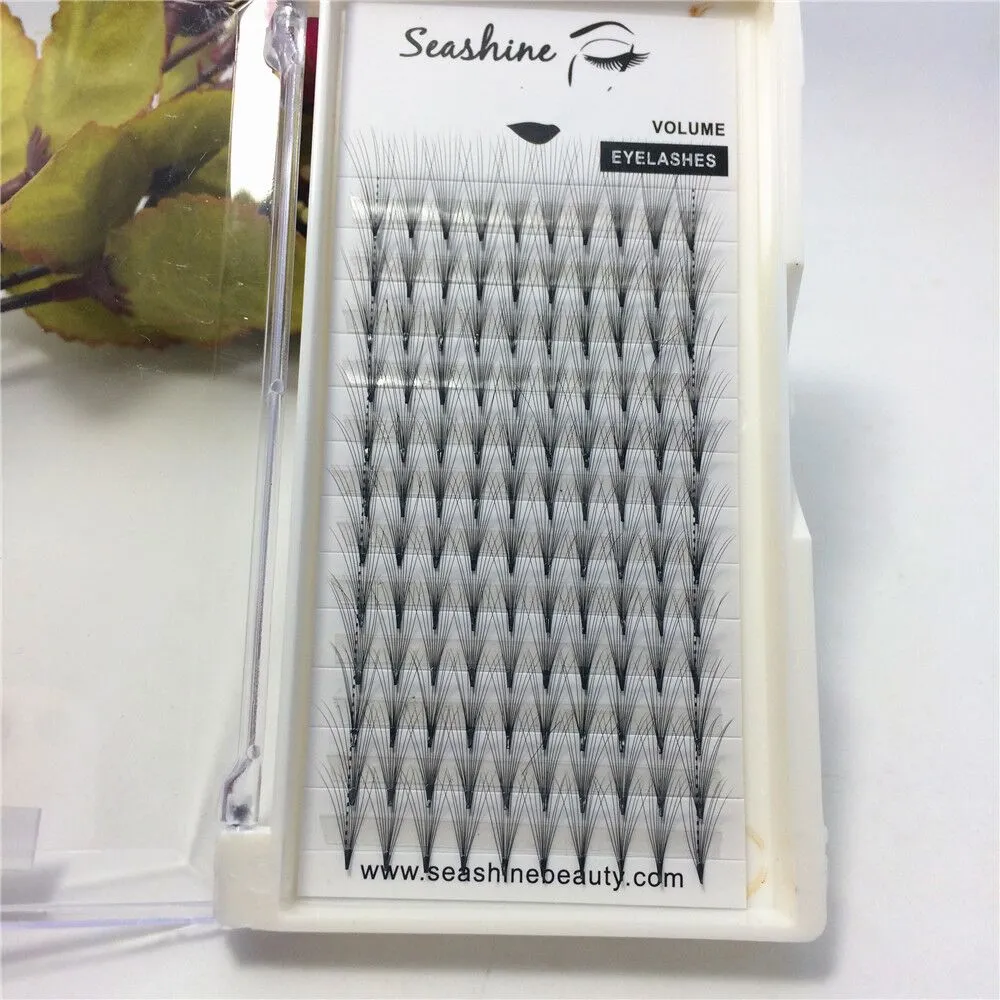 Seashine ferramentas de maquiagem haste regular 10D handmade cílios falsos extensão olho de seda cílios Super Macio Lashesfree grátis