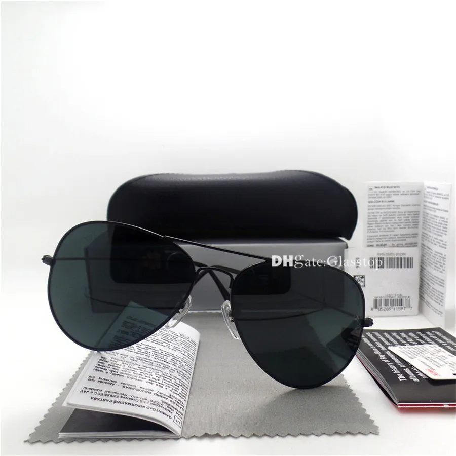 Gute Top -Qualitätglas -Objektivpolitik Klassische Brillen Männer Frauen Sonnenbrille UV400 Marke Designer 58 mm 62 mm Spiegel Unisex Sonnenbrille BE6788265