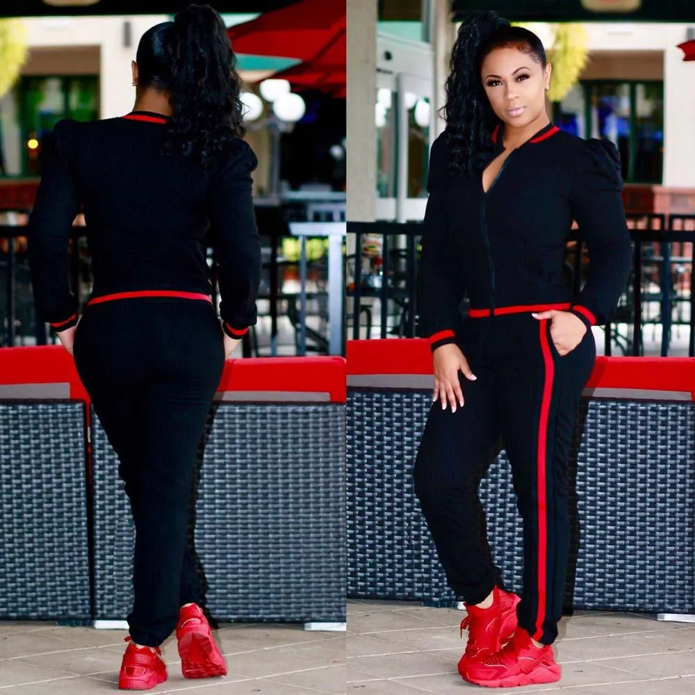 2018 outono womens plus size casual moda manga comprida de duas peças Jogger conjunto senhoras tracksuit suit suits