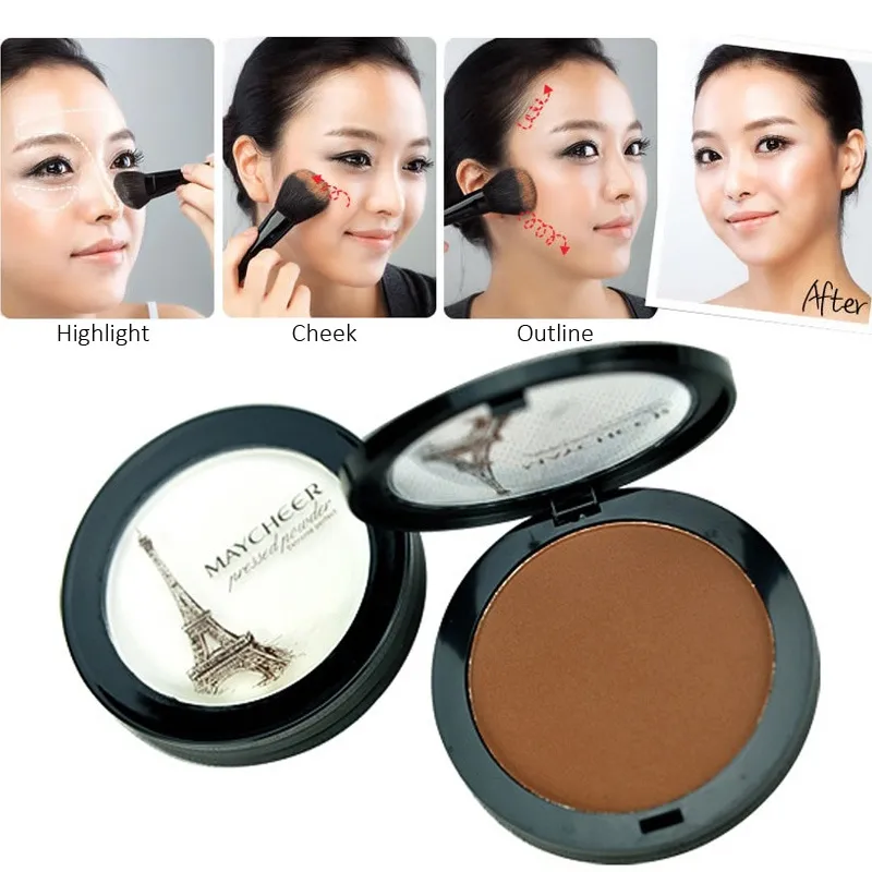 Maycheer Extreme Perfect Gedrukt Poeder Charmant Matte Contour Afwerking Poeder Facial Compact Make-up Make-up