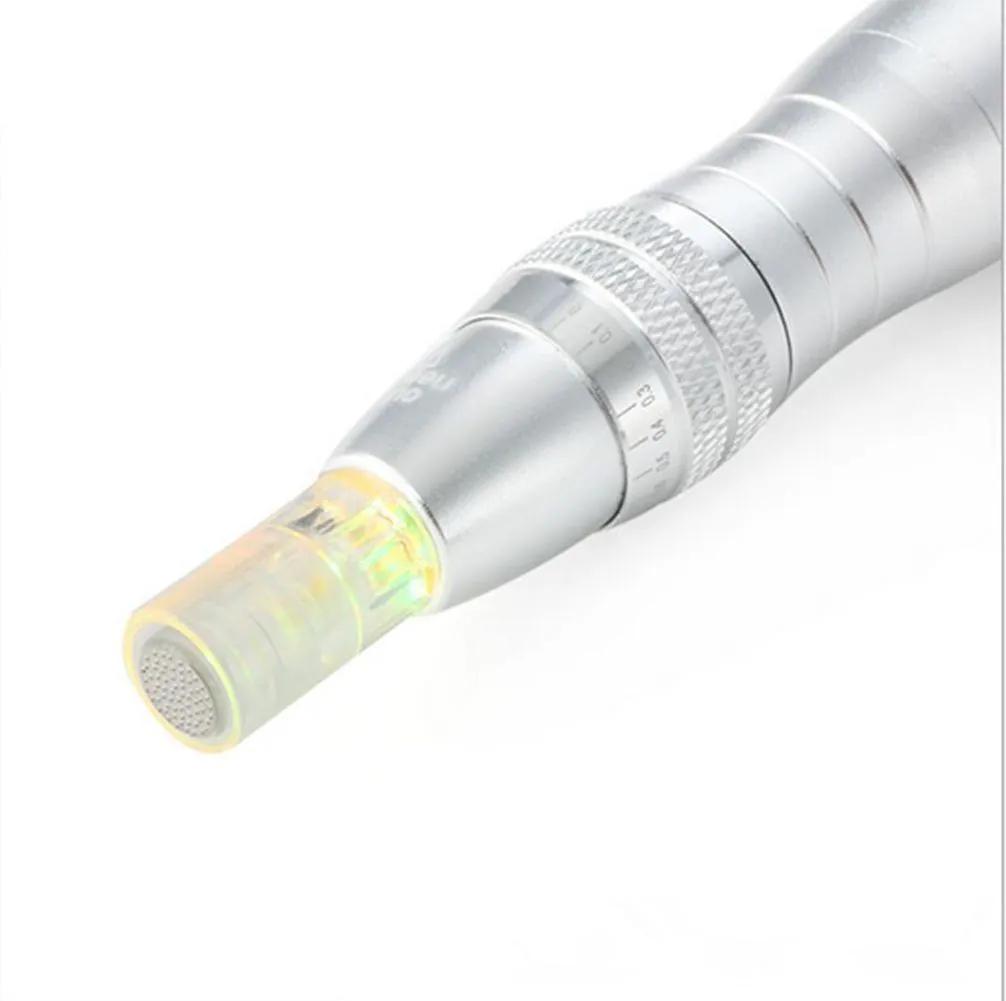 Stylo Derma électrique Photon LED 7 couleurs, Micro aiguille, soins de la peau, thérapie de beauté, Anti-vieillissement, élimination des rides de l'acné