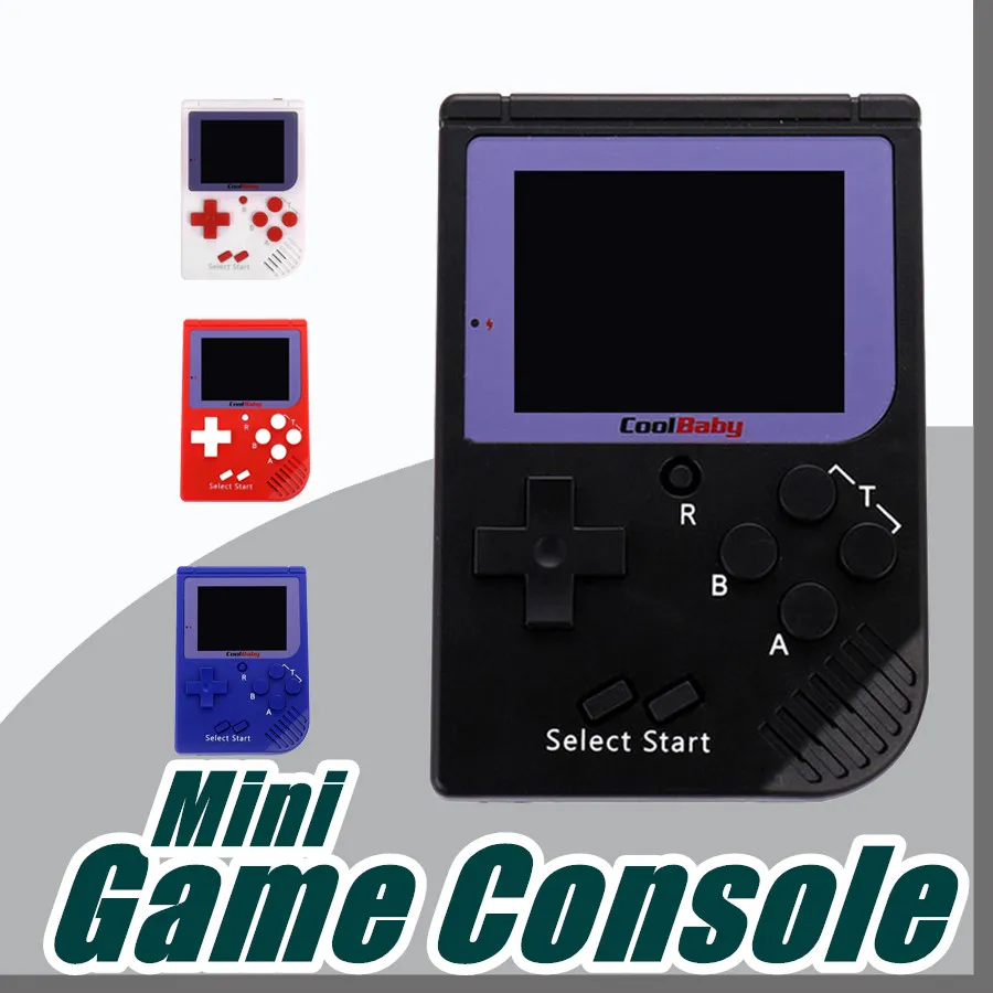 Coolbaby RS-6ポータブルレトロな小型の小型のハンドヘルドゲームコンソール8ビットカラーLCDゲームプレーヤーのためのゲーム無料DHL A-ZY
