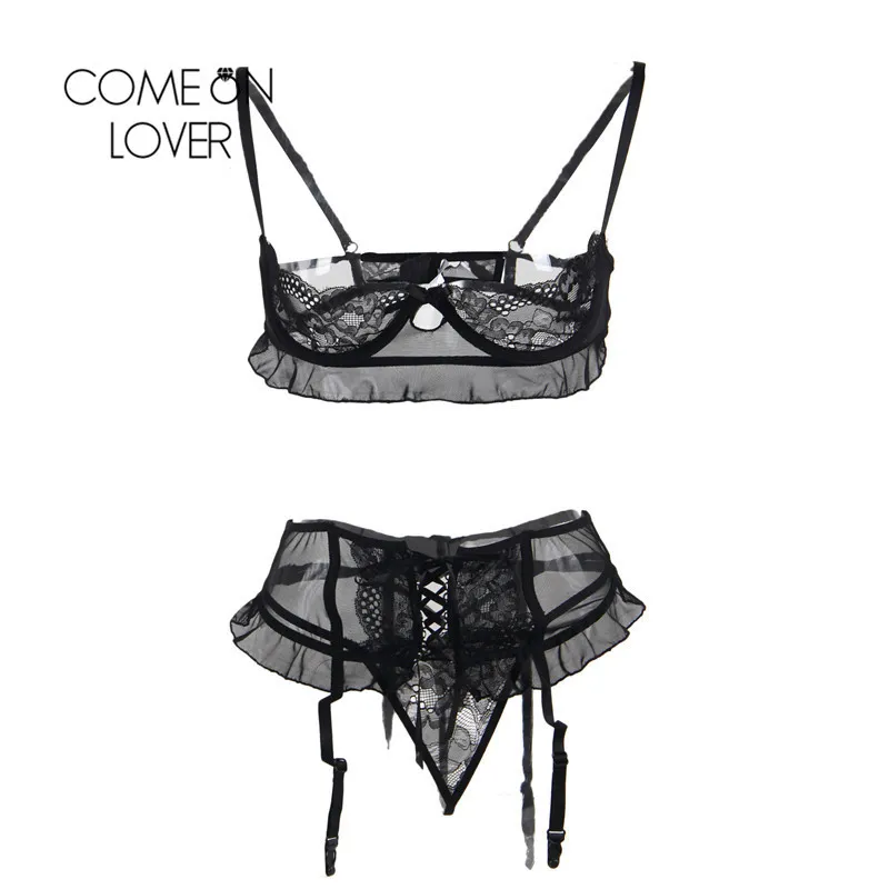 Comeonlover Lenceria Erotica Jartiyer Conjunto Sexy Ropa De Dormir