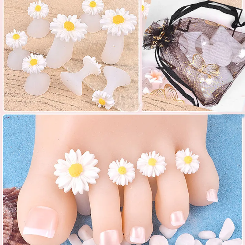 Séparateurs d'orteils de conception unique, 8 pièces, 8 couleurs, entretoise de doigt pour outils de Nail Art, manucure et pédicure, séparateur d'orteils souples et flexibles