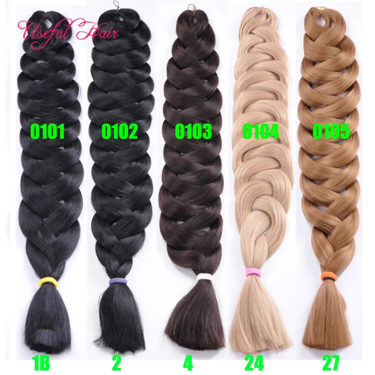 82 pouces Jumbo tressage cheveux crochet tresses Xpression tressage Extension de cheveux cheveux synthétiques pour boîte tresses 165g marley 6589448