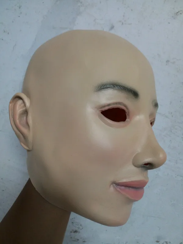 Super kwaliteit vrouwelijke latex masker maskerade maskers cosplay full face masker kostuum Halloween Party Cosplay Crossdress Skin Mask Femal3266913