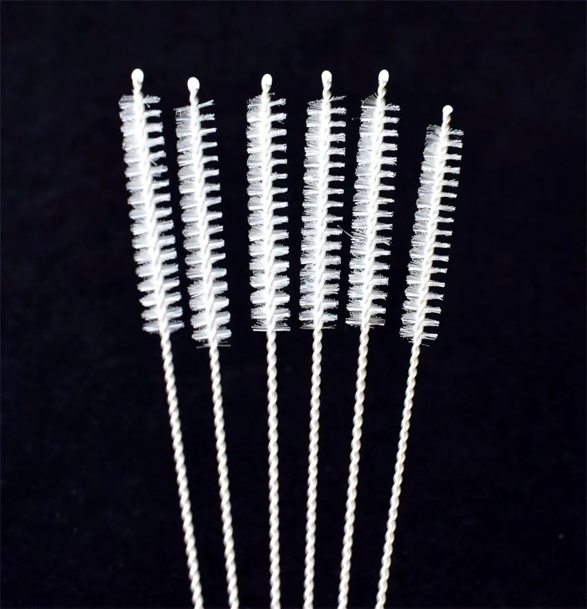 Nuove spazzole di paglia in acciaio inossidabile da 17,5 cm Lavare le spazzole di cannuccia pipe Detergente spazzole Spazzola la pulizia della cannuccia
