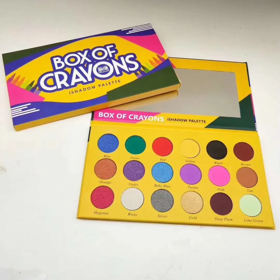 CAIXA DE CRAYONS Paleta de sombras para olhos 18 cores Shimmer Matte maquiagem para os olhos6928124