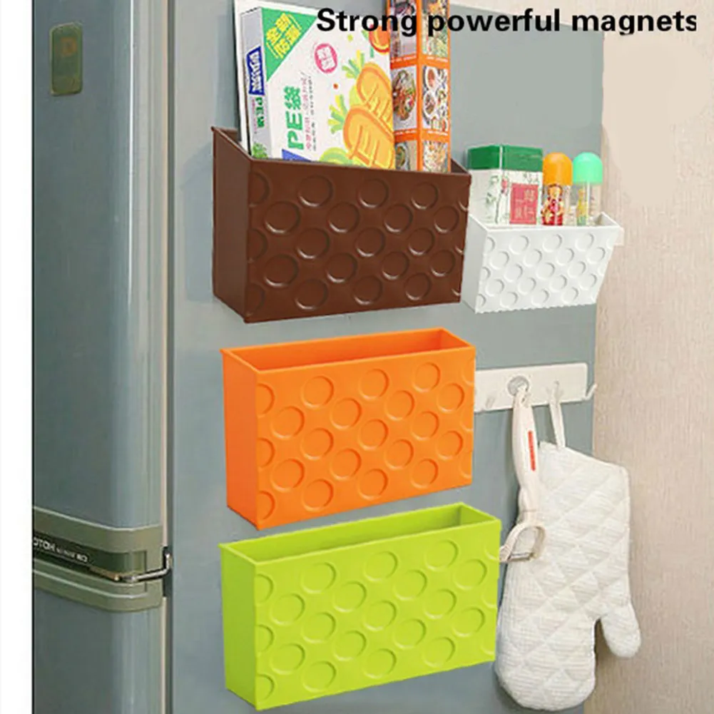 Magnet Storage Box For Kitchen Refrigerator Freezer Storage Boxes Pantry Container Space-saving Fridge Box