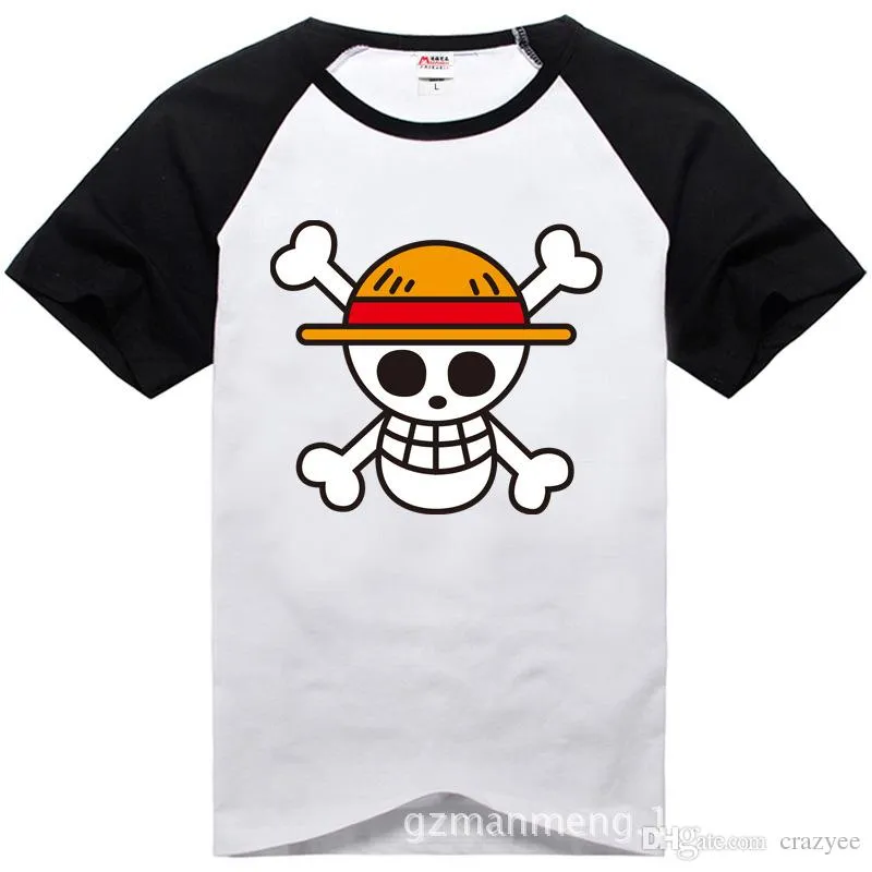 One Piece T-shirt 2017 Mode Japonais Anime Vêtements Retour Couleur Luffy Coton T-shirt Pour Homme Et Femme, Marque Camiseta, TH001