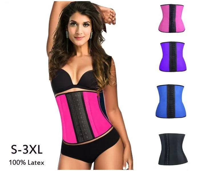 Latex Shapewear Waist Trainer Women's Latex Rubber Waist Training Cincher Corset - Underbust Body Shaper With Steel Boning Waist Training Corset - Foto 7
