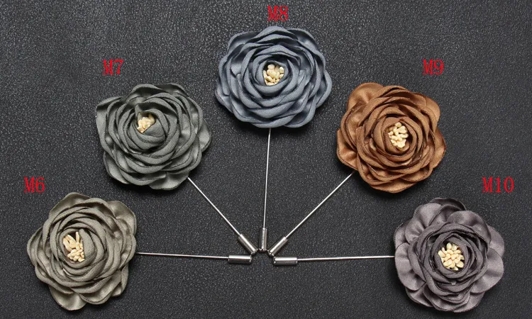 Rose Corsage Groom Brooch Pin Man Wedding Flowers Boutonniere Prom Tuxedo Party Accessories Decorations EI-072 Multi colors for choice