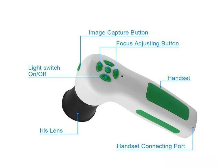 Professionale digitale iriscopio iridologia macchina fotografica macchina di prova dell'occhio 12.0MP analizzatore di iride scanner CE/DHL