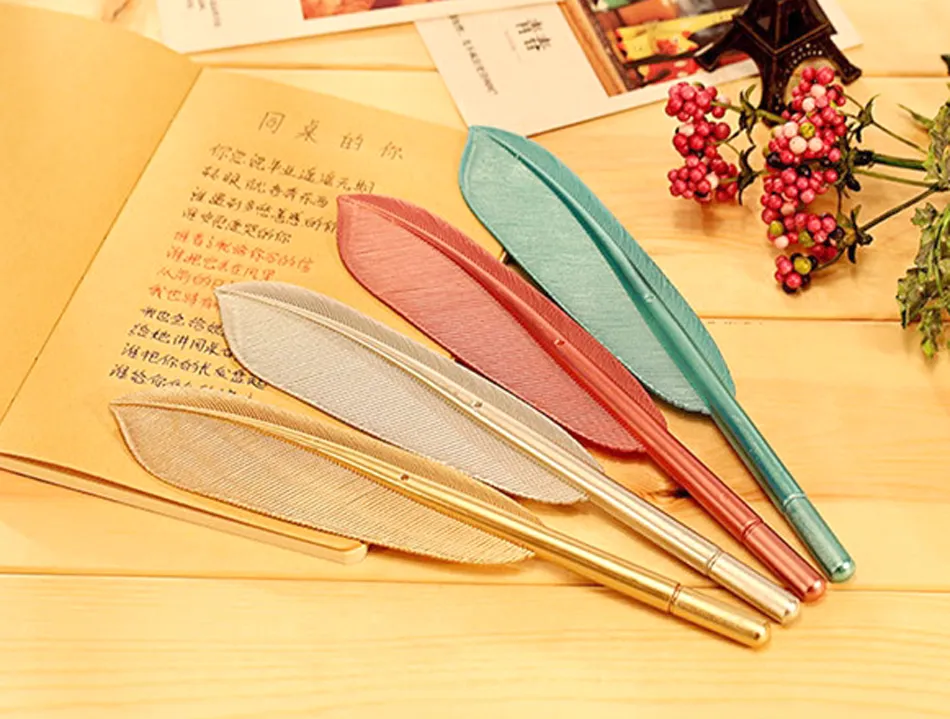 Beautiful Feather Pens Ballpoint Pen Writing For School Supplies Stationery Cheap Items Cute Kawaii Pen stationery items 20188499681