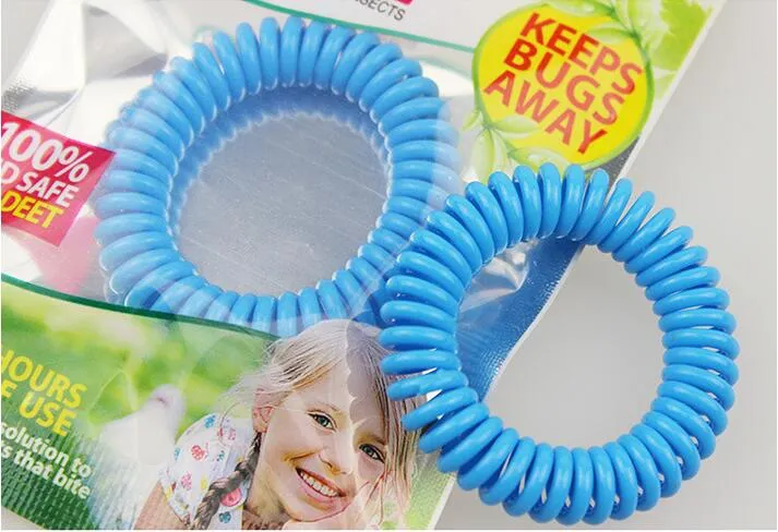 new mosquito repellent bracelet stretchable elastic coil spiral hand wrist band telephone ring chain antimosquito bracelet