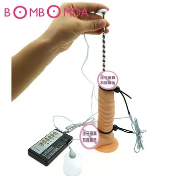 Electric Shock Massage Orgasm Device Cock Ring Horse Eye Stimulator Set Penis Enlarger Delay Penis Ring Urethral Sound Plug O3