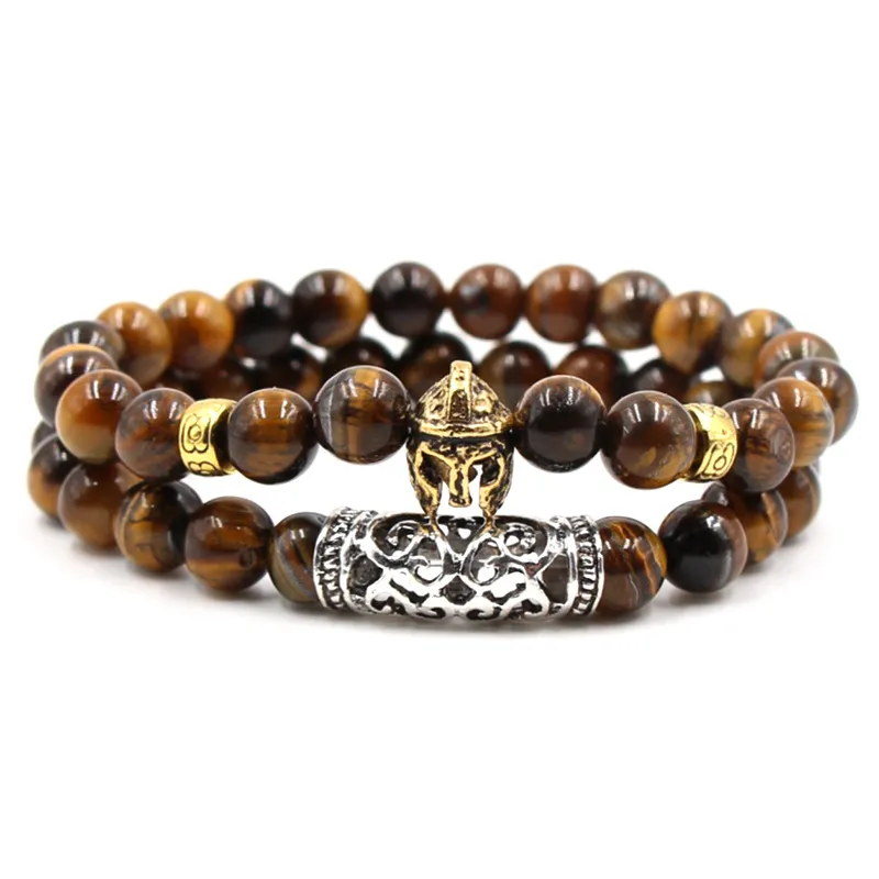 Tiger Eye Stone Bransoletka Zestaw Buddha Kamienna Bransoletka