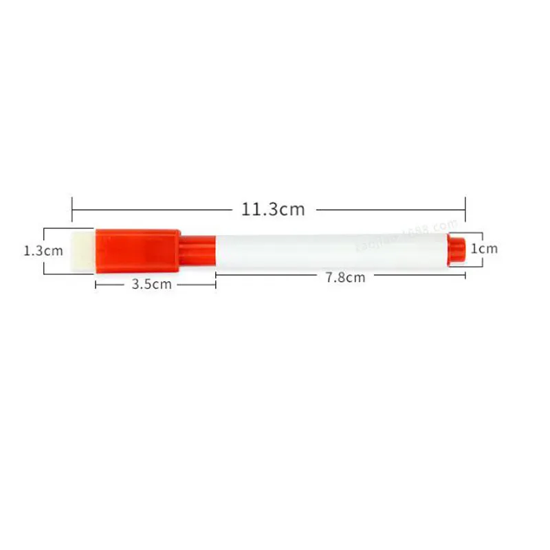 Magnetische Whiteboard Pen Whiteboard Marker Dry Wis White Board Markers Magneet Pennen gebouwd in Gum Office School Supplies 4 kleuren inkt