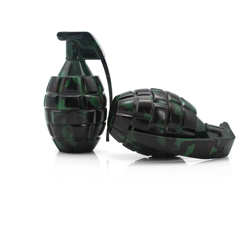 New Arrive Metal Hand Grenade Shape Tobacco Grinding Machine For Camouflage Small Grenades Smoking Accessories 