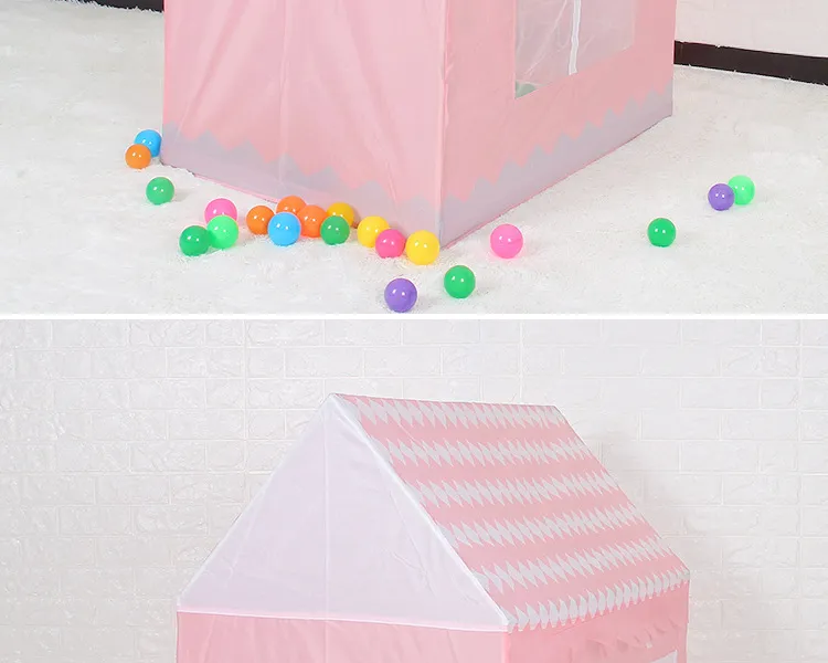 Kinderen strand tent meisje mooie roze play game house oceaan ball tent prinses kasteel indoor outdoor speelgoed tenten 100x70x110 cm