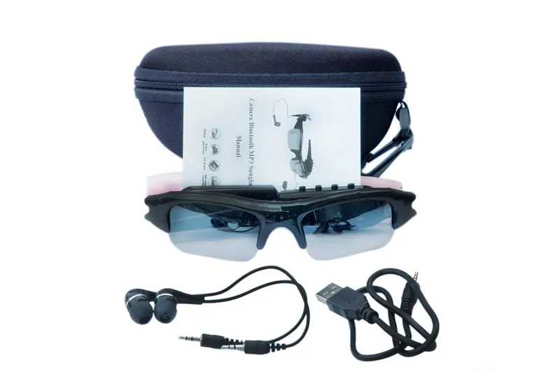 SM07B 1080P Bluetooth Video Camera Soczewki Spolaryzowane Okulary Okulary Wsparcie DV MP3 Muzyka Telefon Wywołania TF Karty Mobilne Eyewear Rejestrator Sunglasses 