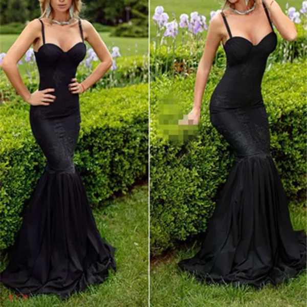 Sexy Spaghettiträger, Meerjungfrau-Abschlussballkleider, herzförmige Applikationen, bodenlange Schärpe, Satin-Abschlussballkleid, formelle Damen-Abendparty-Kleider online